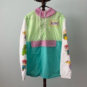 🍼 Vintage Nickelodeon Rugrats Windbreaker Jacket Sz L Unisex